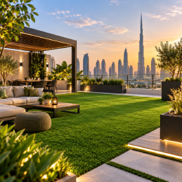 Rooftop artificial grass